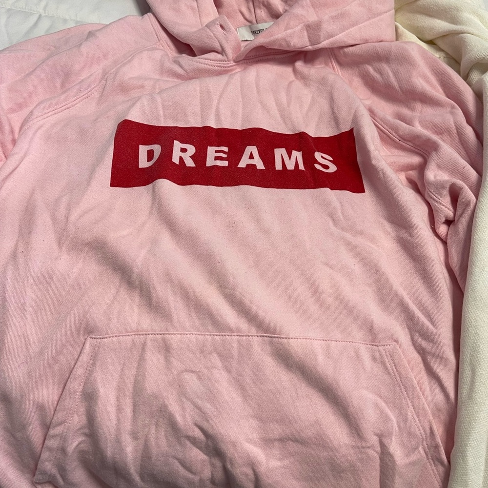 Pink and White Graphic Hoodies - Picture 4 of 6